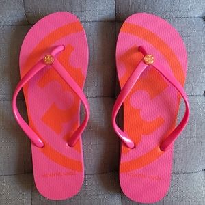 Tory Burch Thin Logo Flip-Flops